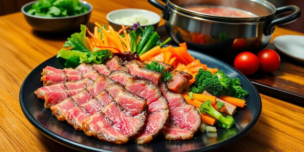 Classic Japanese Sukiyaki with Premium Wagyu Beef