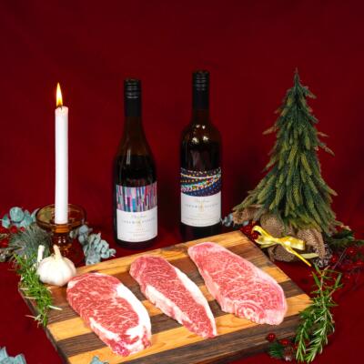 Christmas Steak & Sip Set