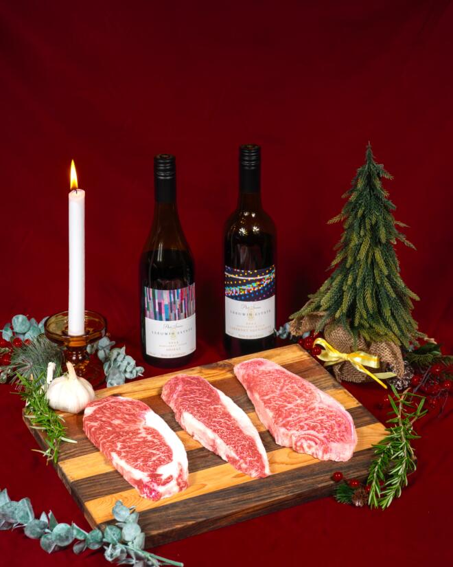 Christmas Steak & Sip Set