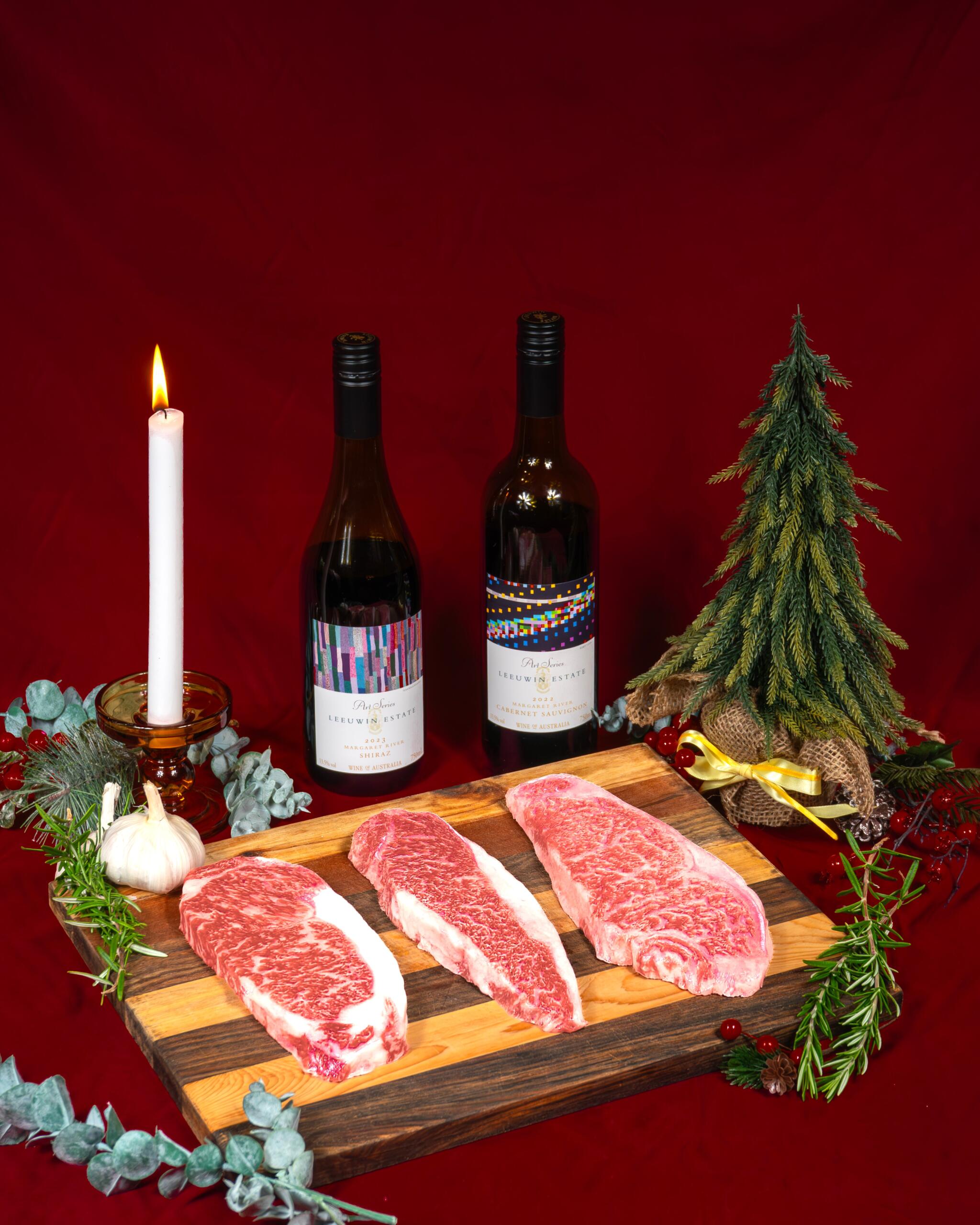 Christmas Steak & Sip Set